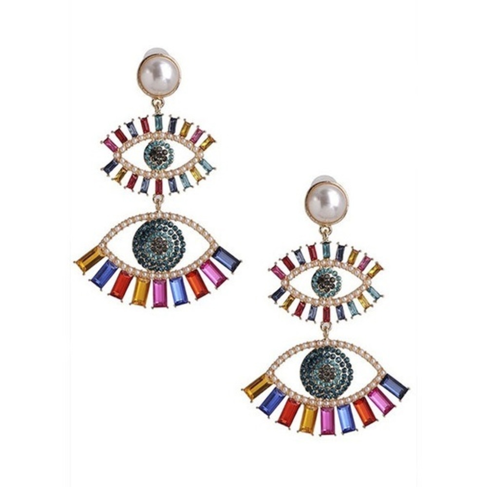 L’nue Double Evil Eye Earrings - Picture 1 of 4
